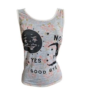 Ouija Board Sun & Moon Floral Boho Tank Top